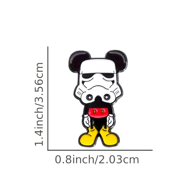 Mickey Mouse Storm Trooper Pin- L 1.4” W 0.8” - Picture 4 of 4